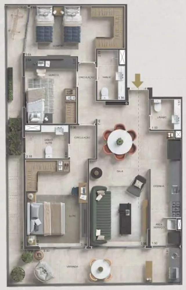Apartamento, 3 quartos, 122 m² - Foto 23