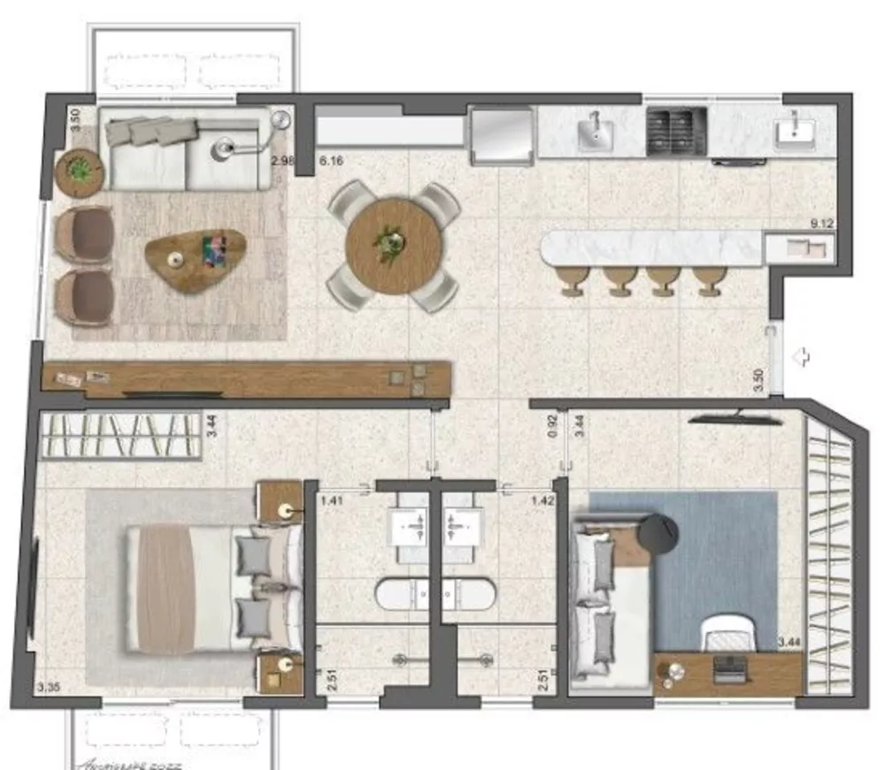 Apartamento, 2 quartos, 54 m² - Foto 23
