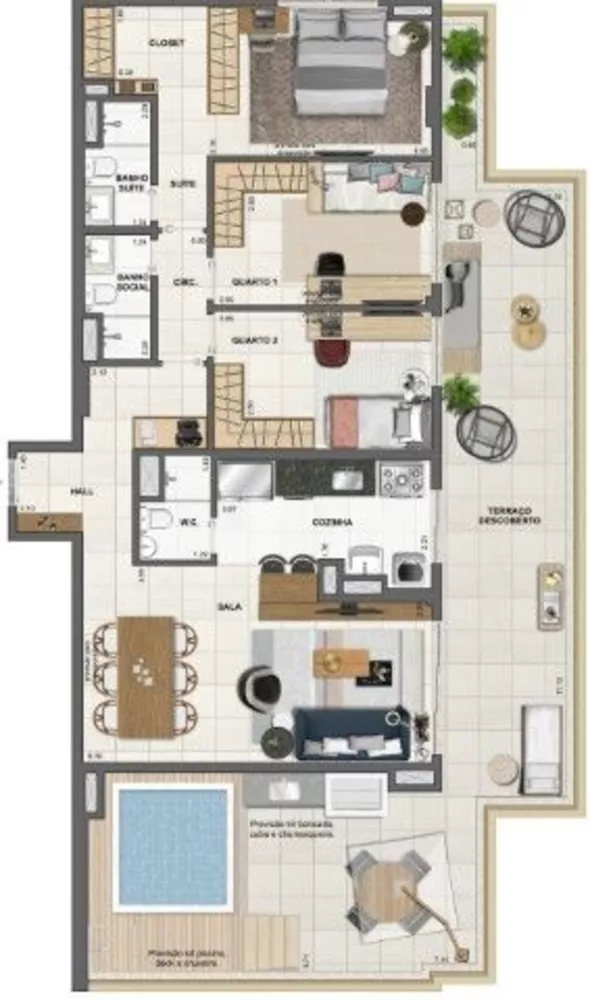 Cobertura, 3 quartos, 212 m² - Foto 1
