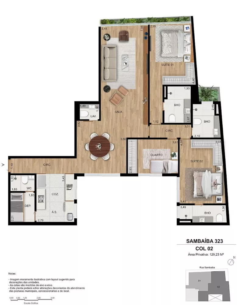 Apartamento, 3 quartos, 129 m² - Foto 3