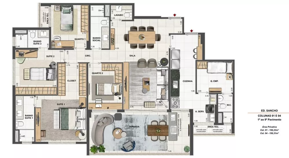 Apartamento, 4 quartos, 187 m² - Foto 51