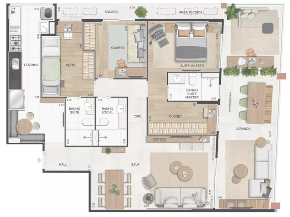 Apartamento, 4 quartos, 109 m² - Foto 11