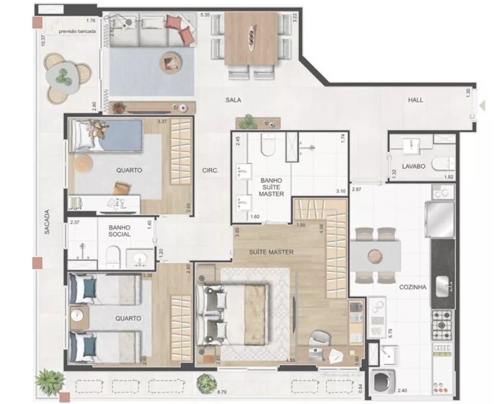 Apartamento, 4 quartos, 109 m² - Foto 5