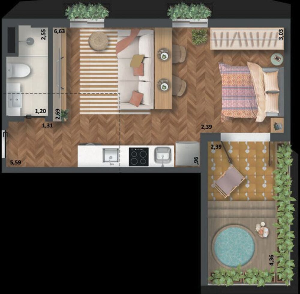Apartamento, 1 quarto, 51 m² - Foto 14