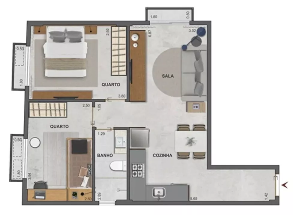 Apartamento, 2 quartos, 66 m² - Foto 15