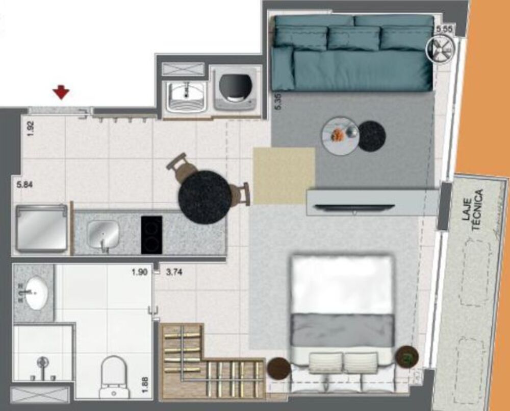 Kitnet-Studio, 33 m² - Foto 22