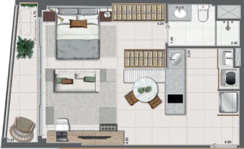 Kitnet-Studio, 33 m² - Foto 28