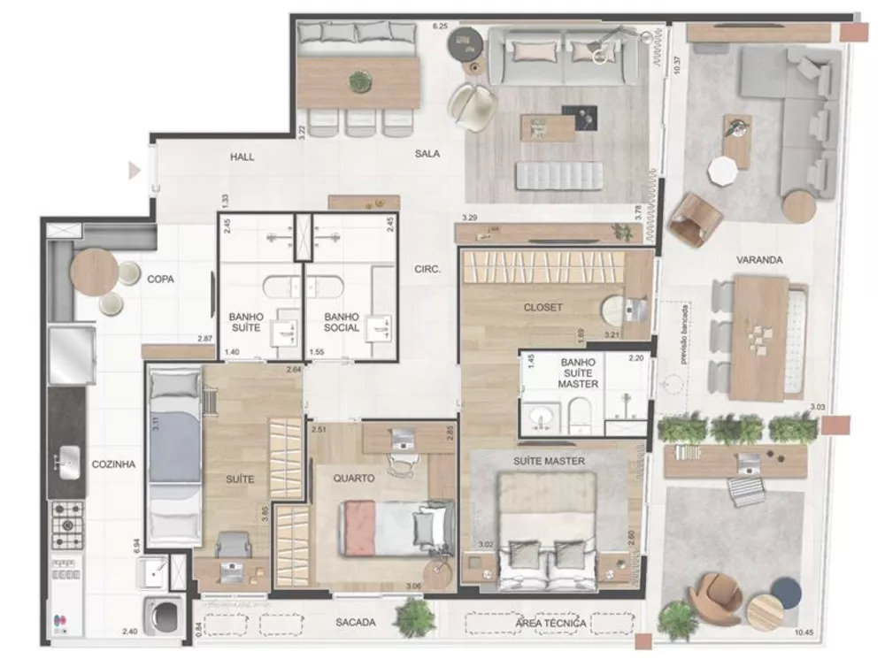 Apartamento, 4 quartos, 128 m² - Foto 1
