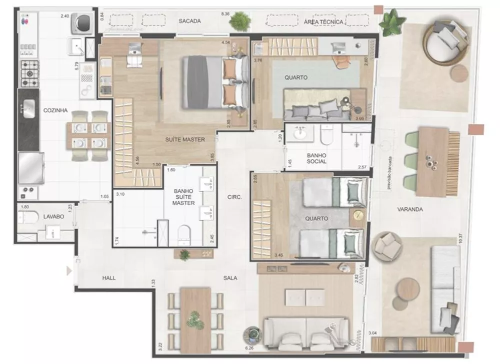 Apartamento, 4 quartos, 128 m² - Foto 10