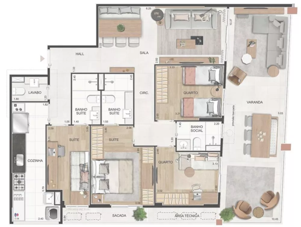 Apartamento, 4 quartos, 128 m² - Foto 11