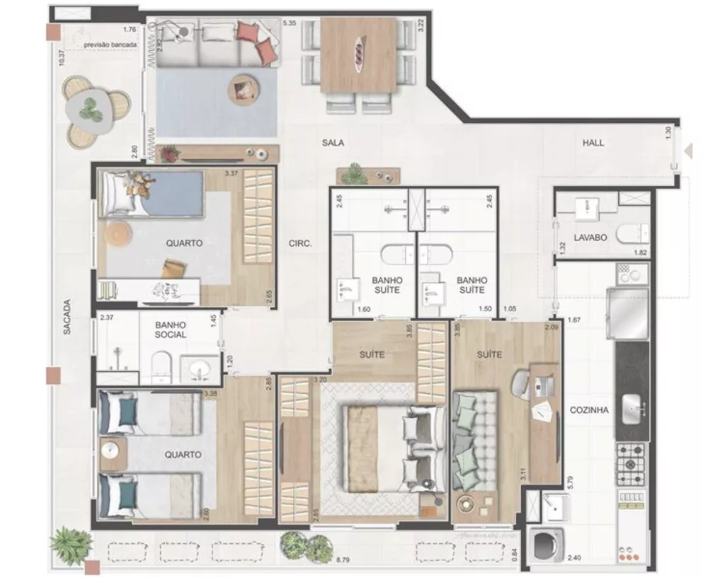 Apartamento, 4 quartos, 128 m² - Foto 28