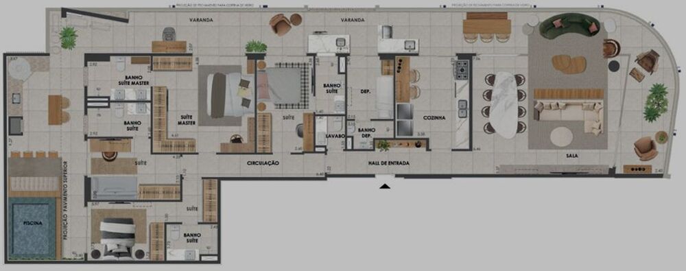 Apartamento à venda com 4 quartos, 295m² - Foto 3