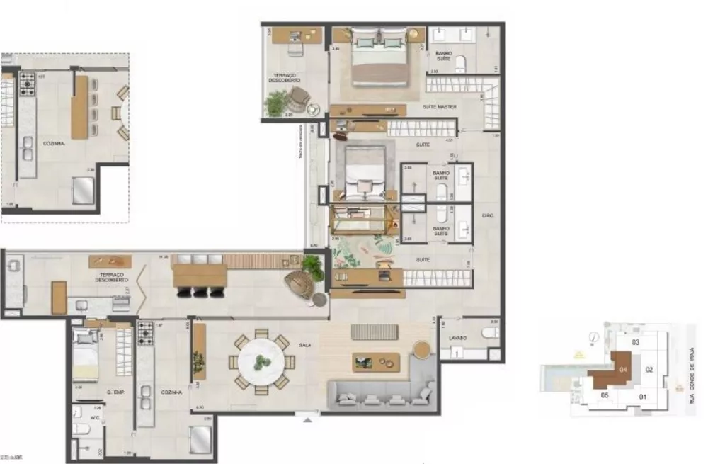 Apartamento, 4 quartos, 166 m² - Foto 3