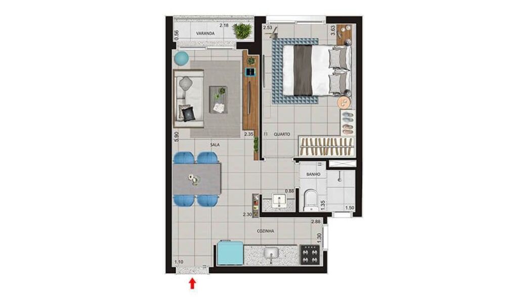 Apartamento, 2 quartos, 69 m² - Foto 14