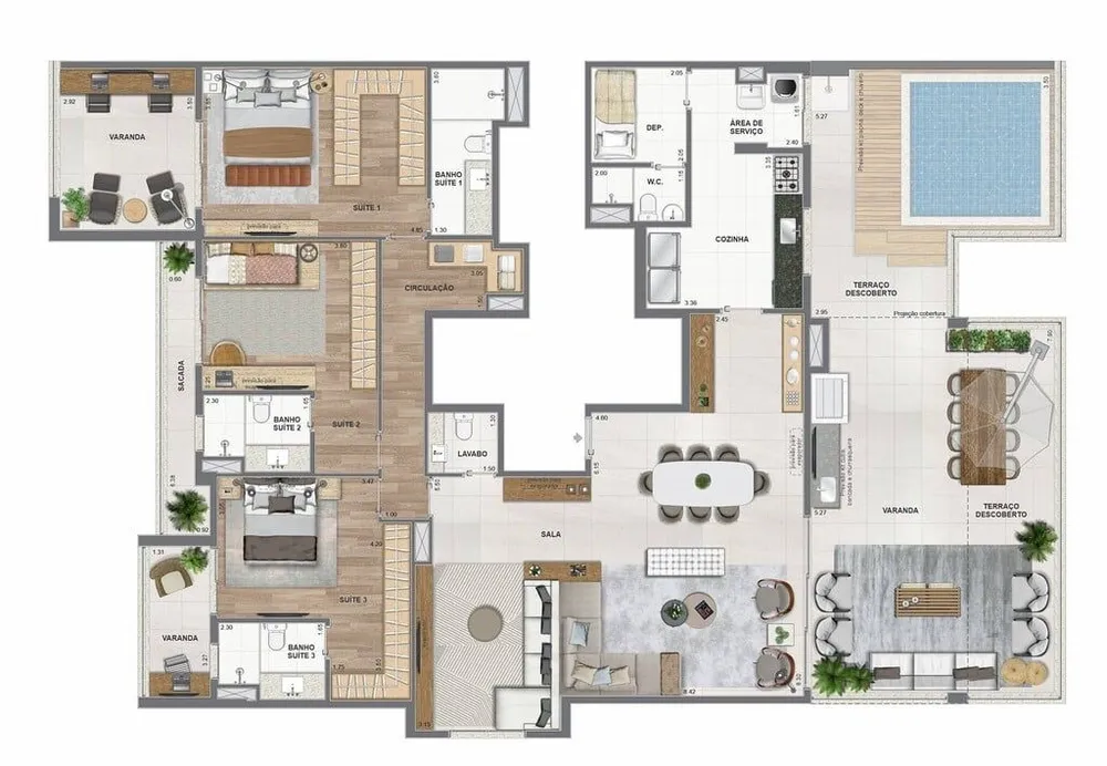 Apartamento, 4 quartos, 185 m² - Foto 57