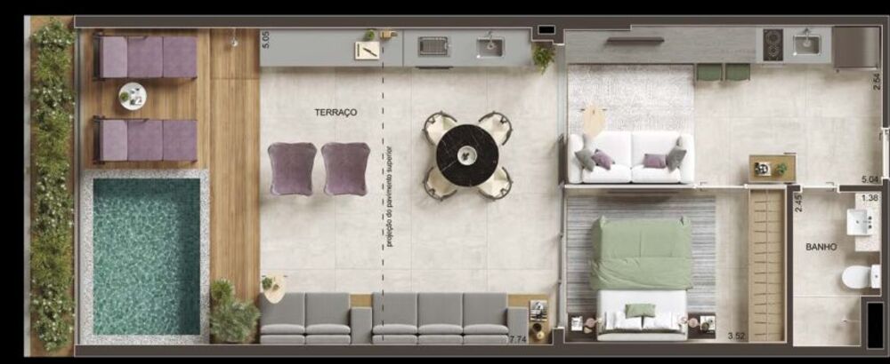 Kitnet-Studio, 38 m² - Foto 3