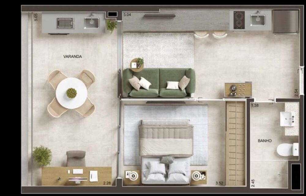 Kitnet-Studio, 38 m² - Foto 20