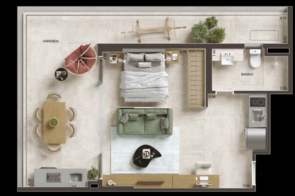 Kitnet-Studio, 38 m² - Foto 4