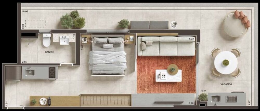 Kitnet-Studio, 38 m² - Foto 10
