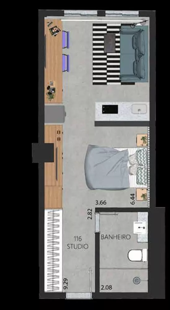 Apartamento, 1 quarto, 59 m² - Foto 24