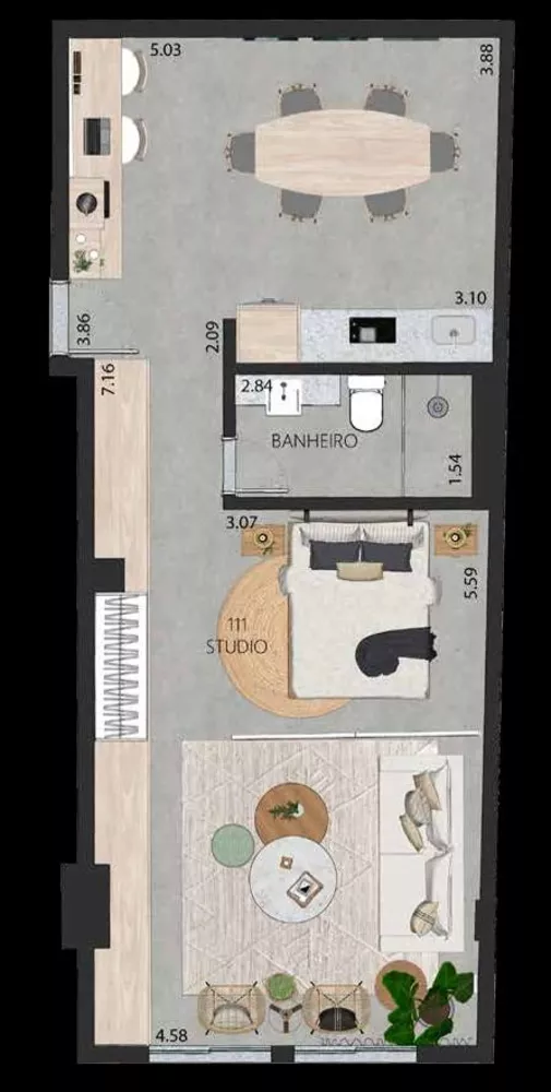 Apartamento, 1 quarto, 59 m² - Foto 21