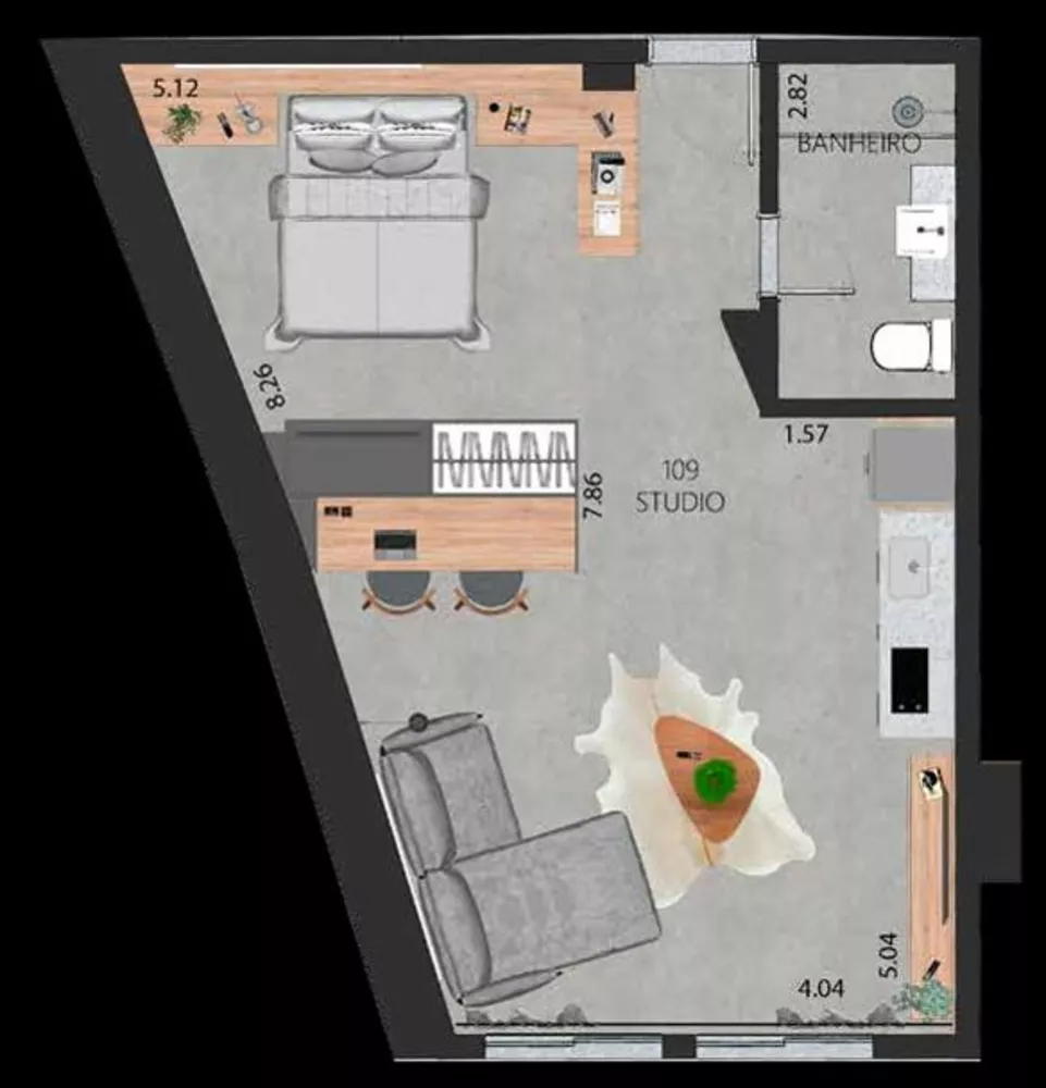 Apartamento, 1 quarto, 59 m² - Foto 35