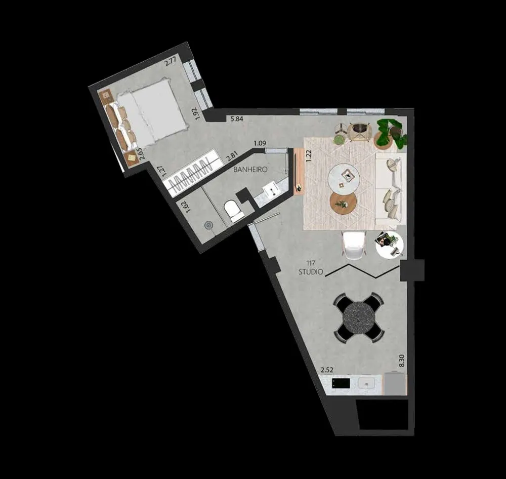 Apartamento, 1 quarto, 59 m² - Foto 23