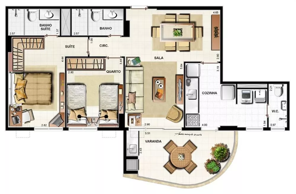 Apartamento, 2 quartos, 82 m² - Foto 3