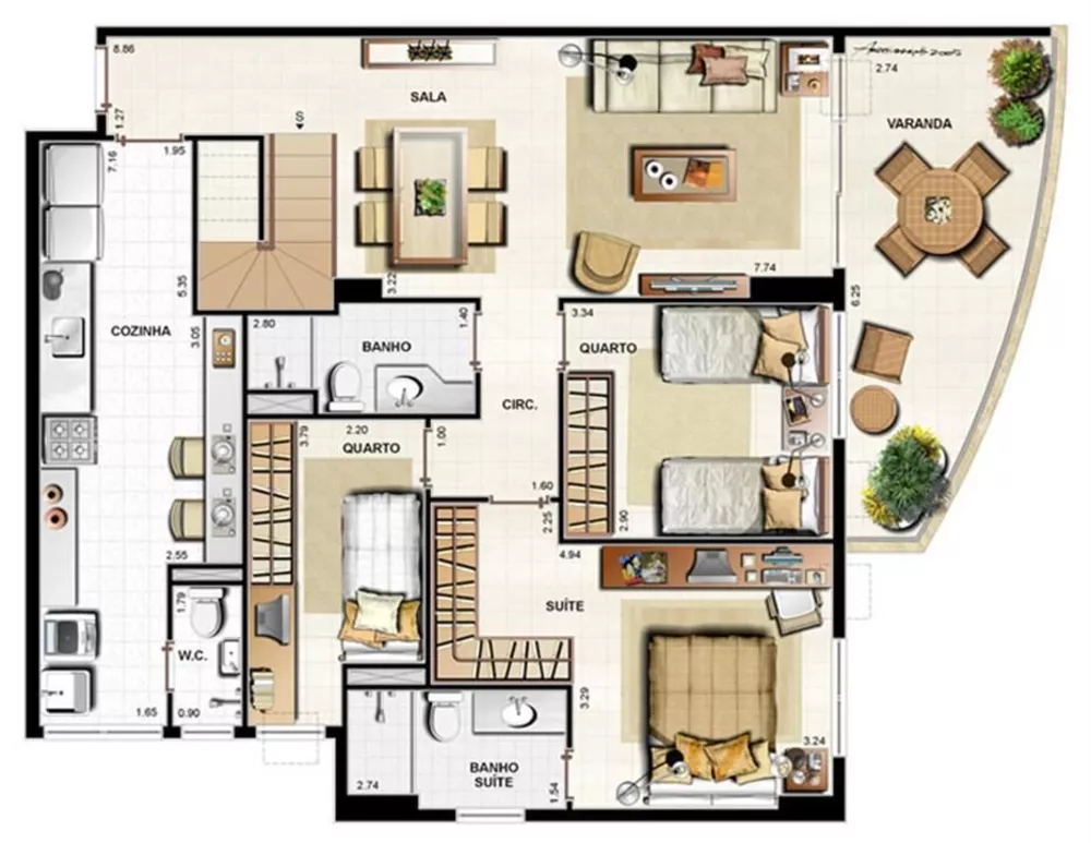 Apartamento, 2 quartos, 82 m² - Foto 1