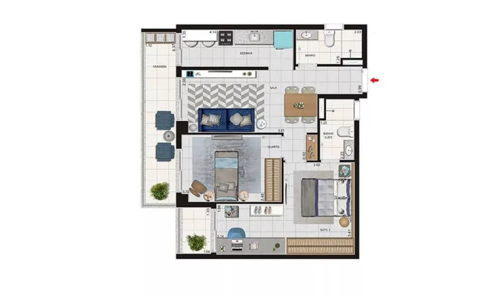 Apartamento, 1 quarto, 38 m² - Foto 12
