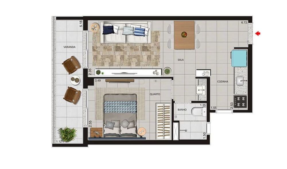 Apartamento, 1 quarto, 38 m² - Foto 15
