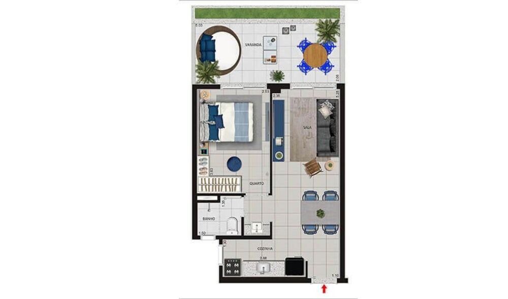 Apartamento, 1 quarto, 38 m² - Foto 13