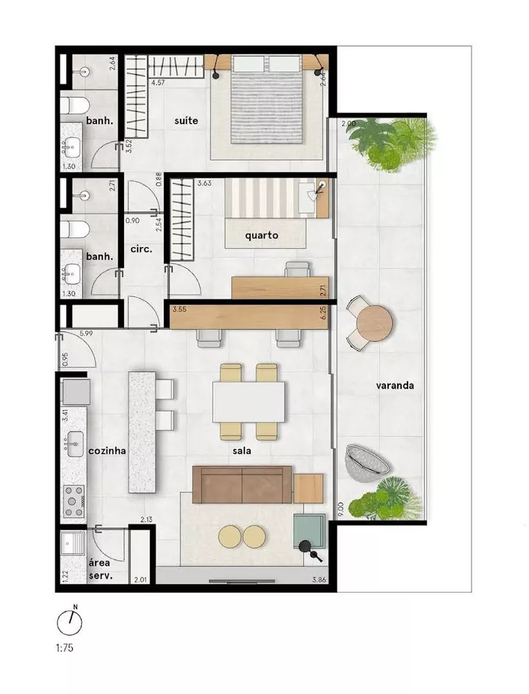 Cobertura, 1 quarto, 77 m² - Foto 21