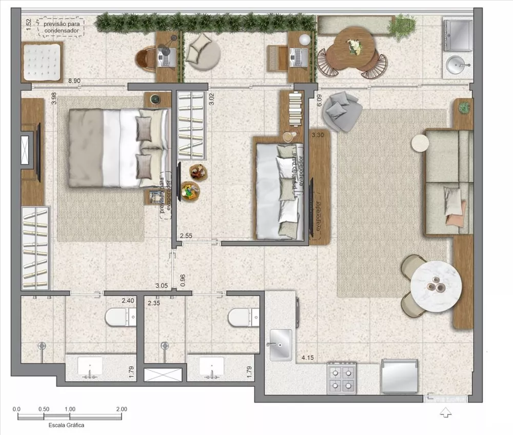 Apartamento, 2 quartos, 54 m² - Foto 16