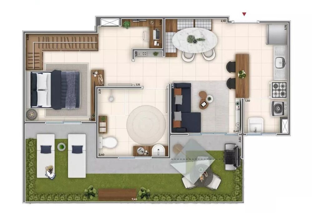 Apartamento, 2 quartos, 38 m² - Foto 3