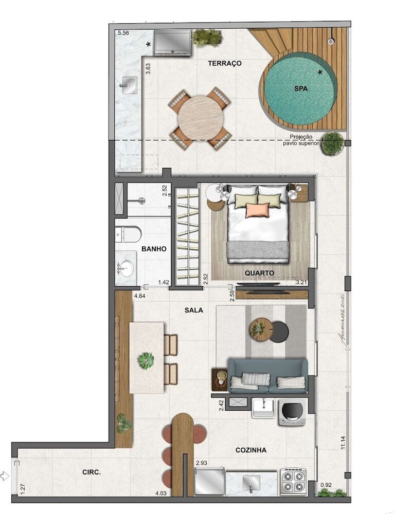 Apartamento, 1 quarto, 41 m² - Foto 2