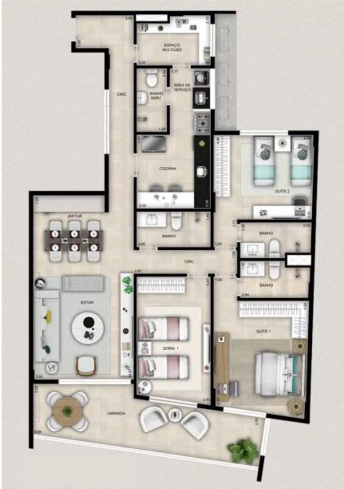 Apartamento, 2 quartos, 100 m² - Foto 21