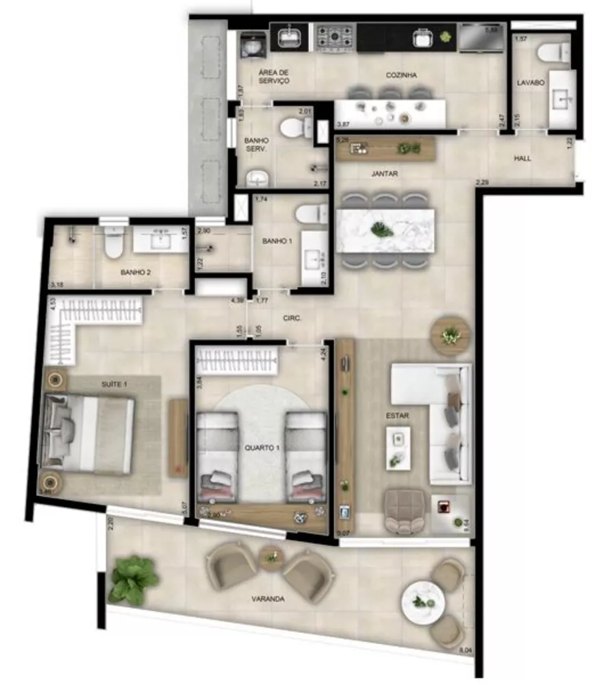 Apartamento, 2 quartos, 100 m² - Foto 11