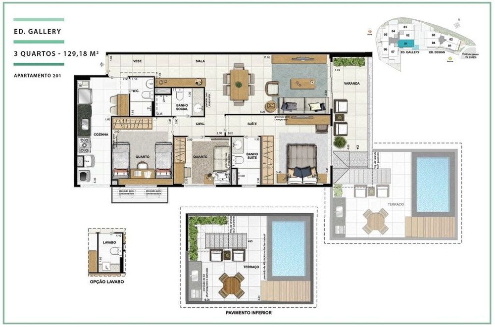 Cobertura, 4 quartos, 219 m² - Foto 44