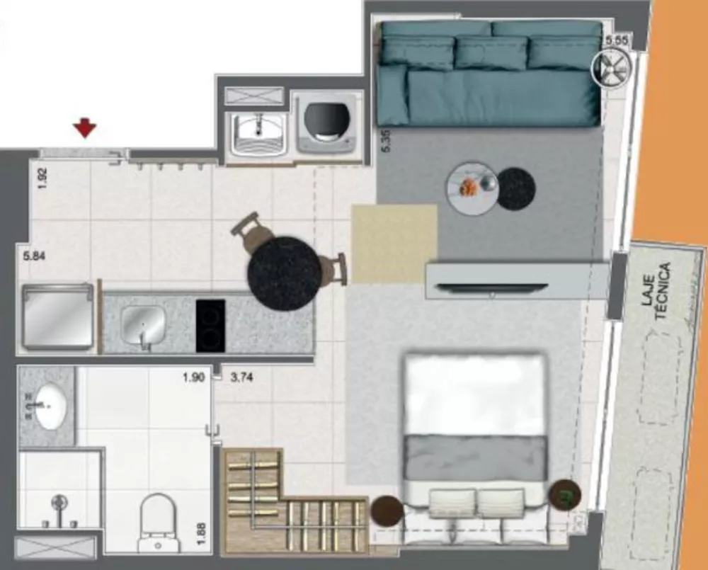 Apartamento, 1 quarto, 51 m² - Foto 24