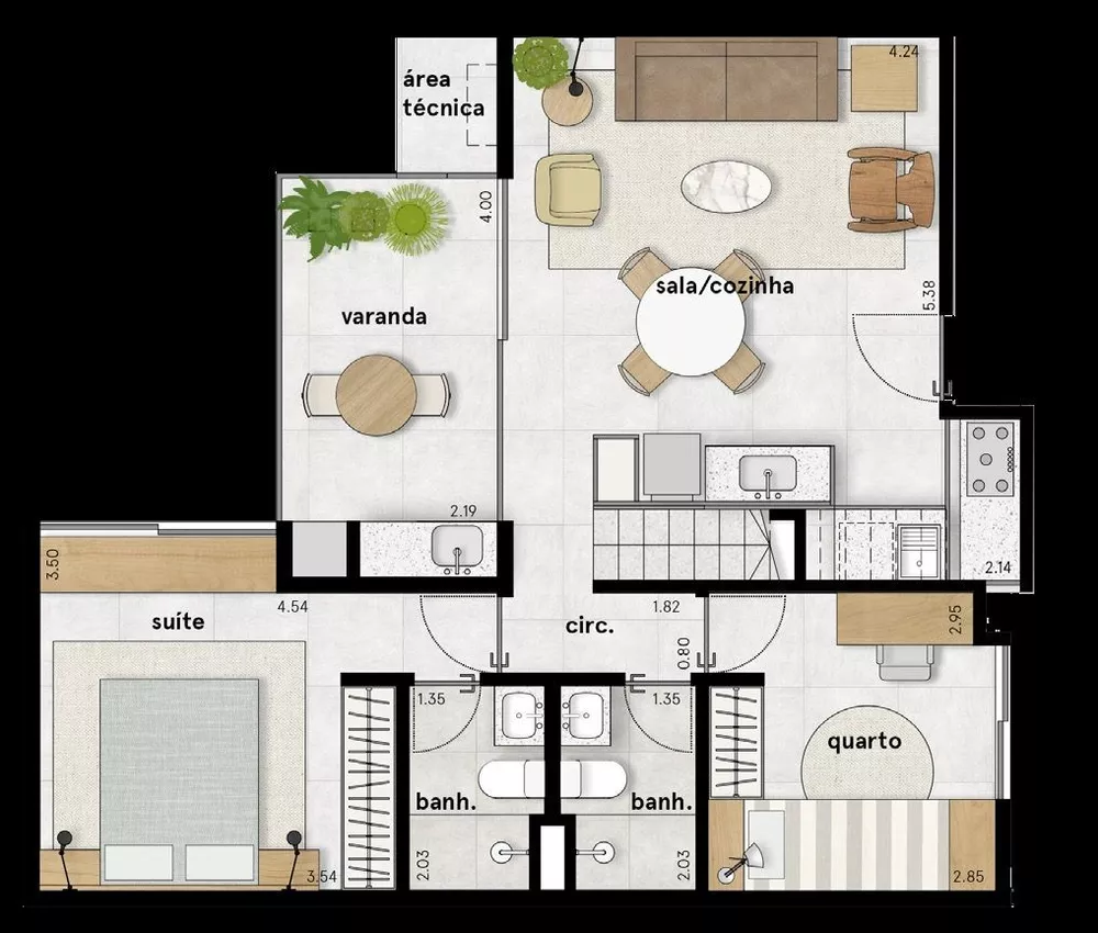 Apartamento, 2 quartos, 69 m² - Foto 6