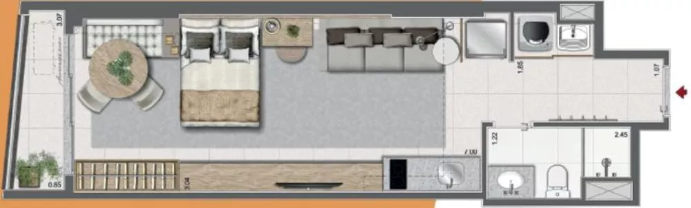 Apartamento, 1 quarto, 51 m² - Foto 15