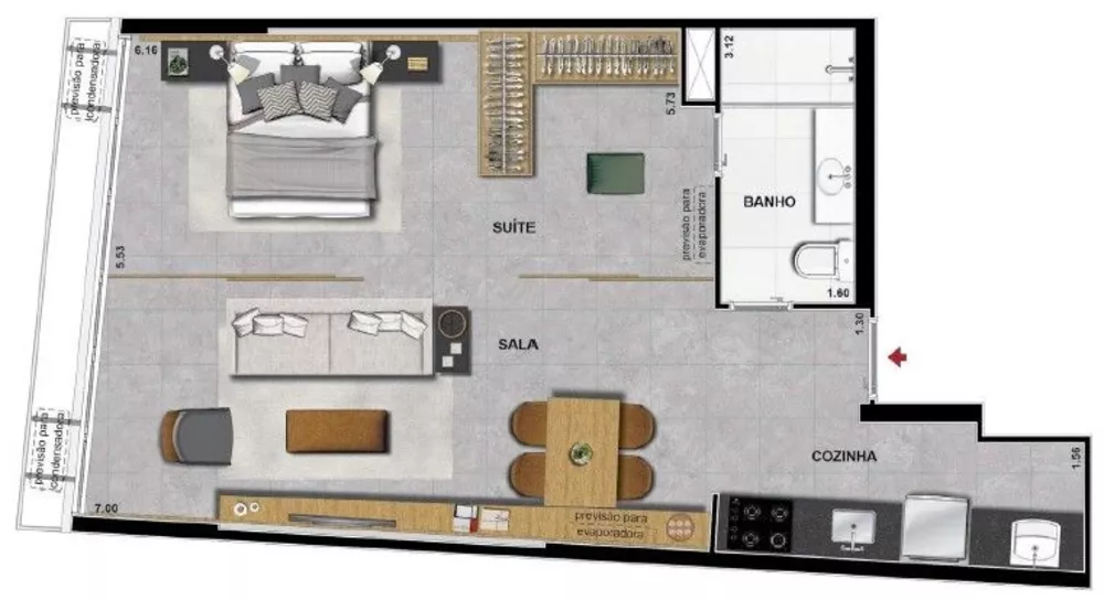 Apartamento, 1 quarto, 58 m² - Foto 16
