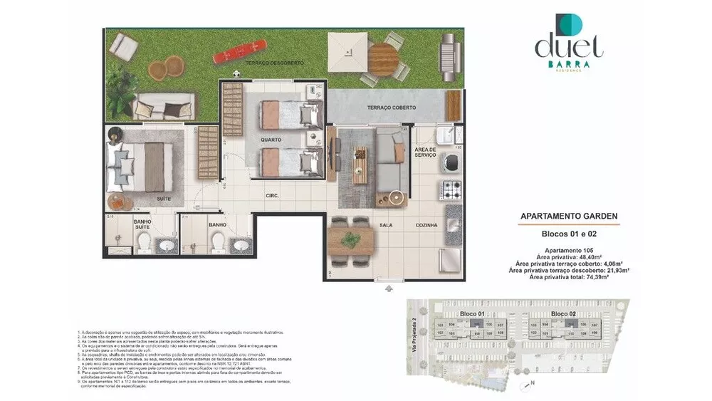 Apartamento, 3 quartos, 59 m² - Foto 1