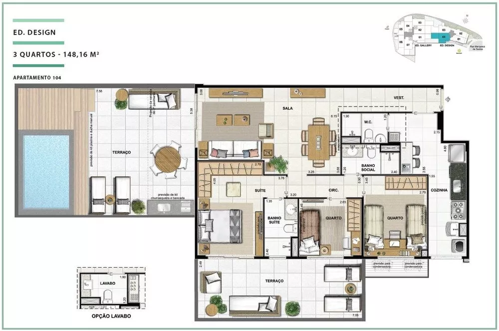 Apartamento, 3 quartos, 96 m² - Foto 20