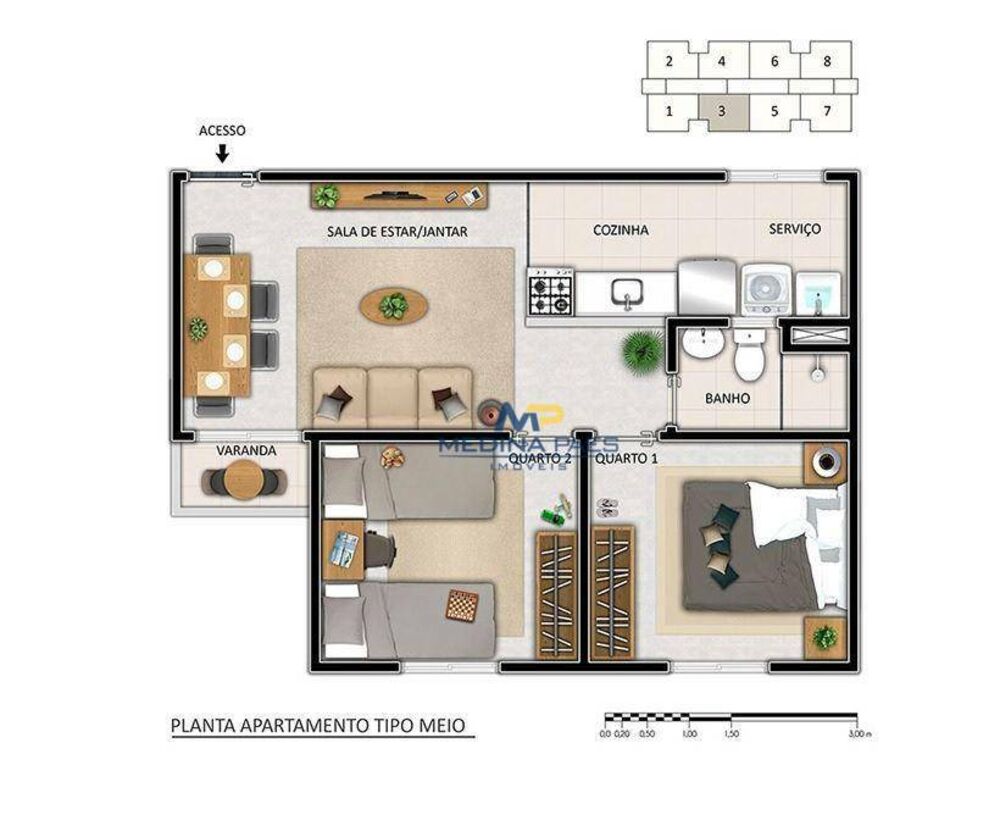Apartamento, 2 quartos, 44 m² - Foto 8