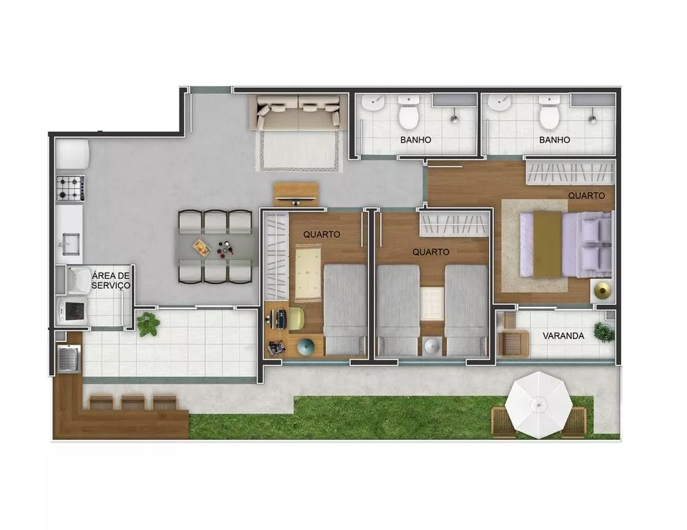 Apartamento, 3 quartos, 77 m² - Foto 46