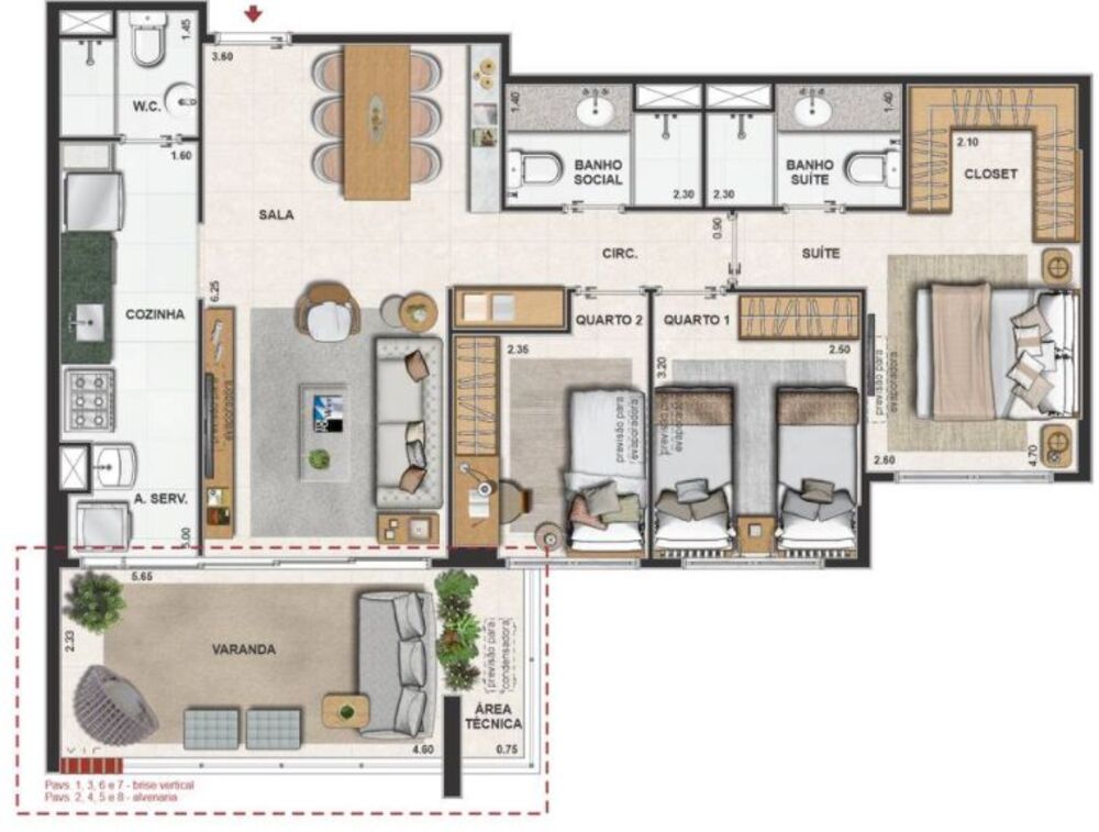 Apartamento, 2 quartos, 79 m² - Foto 42