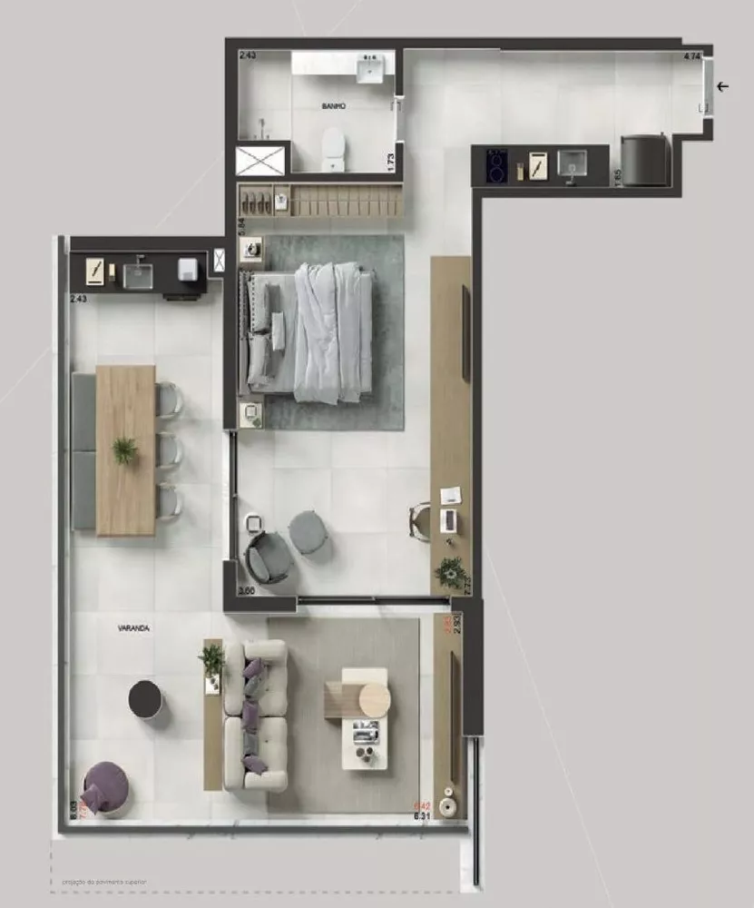 Apartamento à venda com 1 quarto, 56m² - Foto 43