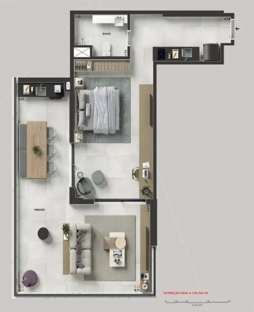 Apartamento à venda com 1 quarto, 56m² - Foto 41